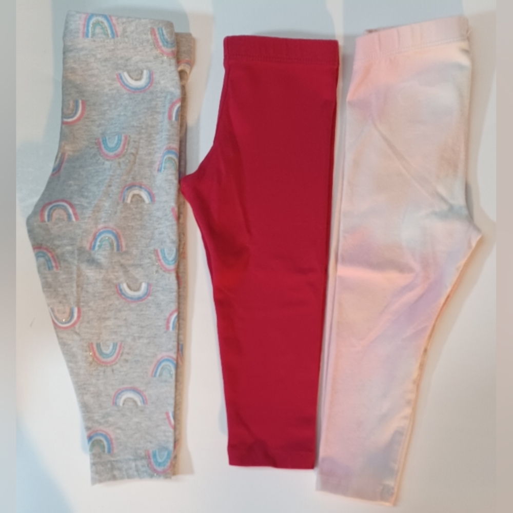 #0041 Set of pants(3 pcs) 18-24M for girls Brands & colors assorted.